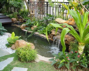 Beautiful garden, enhance luck, feng shui