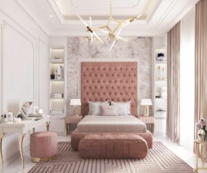 Decorate a luxurious room to be beautiful and simple.